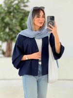 شومیز لینن پانچ آستین پاکتی کد 7817 - تصویر 7