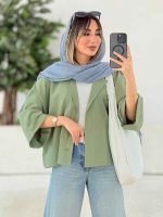 شومیز پانچ آستین پاکتی کد 7770 - تصویر 26