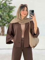 شومیز پانچ آستین پاکتی کد 7770 - تصویر 18