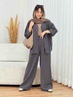ست شومیز آستین پاگن و شلوار کد 7694 - تصویر 9