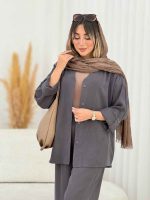 ست شومیز آستین پاگن و شلوار کد 7694 - تصویر 6