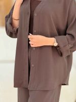 ست شومیز آستین پاگن و شلوار کد 7694 - تصویر 4