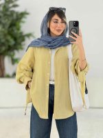 مانتو آستین بند پایین هلال کد 7739 - تصویر 2