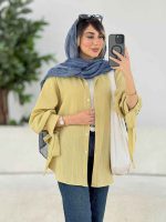 مانتو آستین بند پایین هلال کد 7739 - تصویر 12