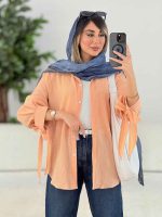 مانتو آستین بند پایین هلال کد 7739
