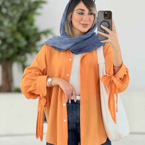 مانتو آستین بند پایین هلال کد 7739
