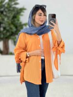 مانتو آستین بند پایین هلال کد 7739 - تصویر 16