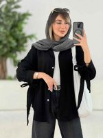 مانتو آستین بند پایین هلال کد 7739 - تصویر 8