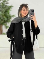 مانتو آستین بند پایین هلال کد 7739 - تصویر 4