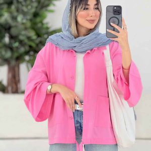 مانتو دو جیب پایین بند کد 7661