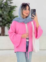 مانتو دو جیب پایین بند کد 7661 - تصویر 7