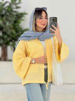 مانتو دو جیب پایین بند کد 7661 - تصویر 8