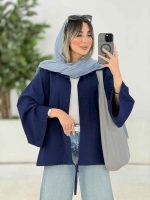 مانتو دو جیب پایین بند کد 7661 - تصویر 4