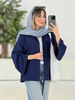 مانتو دو جیب پایین بند کد 7661 - تصویر 10