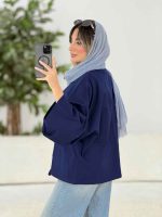 مانتو دو جیب پایین بند کد 7661 - تصویر 15