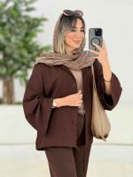 مانتو دو جیب پایین بند کد 7661 - تصویر 11