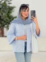 مانتو پشت پیله آستین دو دکمه کد 7702 - تصویر 5