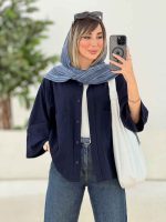 مانتو پشت پیله آستین دو دکمه کد 7702 - تصویر 2