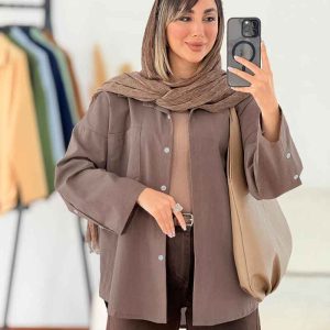 مانتو آستین دکمه پایین هلال کد 7795
