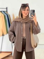 مانتو آستین دکمه پایین هلال کد 7795 - تصویر 22