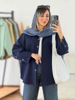 مانتو آستین دکمه پایین هلال کد 7795 - تصویر 21