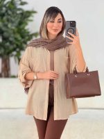 مانتو دو جیب آستین پاگن پروا کد 6834 - تصویر 10