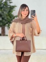 مانتو دو جیب آستین پاگن پروا کد 6834 - تصویر 15