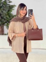 مانتو دو جیب آستین پاگن پروا کد 6834