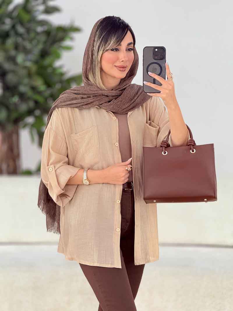 مانتو دو جیب آستین پاگن پروا کد 6834 مانتو دو جیب آستین پاگن پروا کد 6834