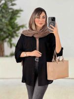 مانتو دو جیب آستین پاگن پروا کد 6834 - تصویر 4