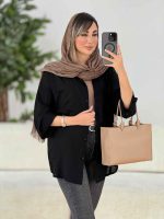 مانتو دو جیب آستین پاگن پروا کد 6834 - تصویر 11
