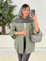 مانتو دو جیب آستین پاگن پروا کد 6834 - تصویر 2