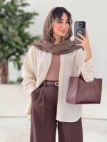 مانتو پشت پاپیون دار کد 7650 - تصویر 9