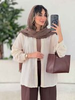 مانتو پشت پاپیون دار کد 7650 - تصویر 8