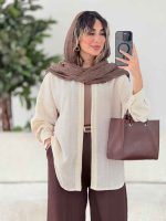 مانتو پشت پاپیون دار کد 7650 - تصویر 3