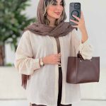 مانتو پشت پاپیون دار کد 7650