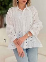 شومیز طرح دار فرانک کد 7782 - تصویر 4