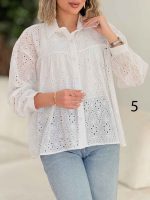 شومیز طرح دار فرانک کد 7782 - تصویر 11