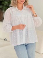 شومیز طرح دار فرانک کد 7782 - تصویر 14