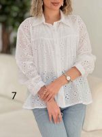 شومیز طرح دار فرانک کد 7782 - تصویر 5