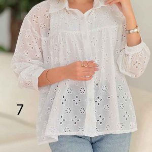 شومیز طرح دار فرانک کد 7782