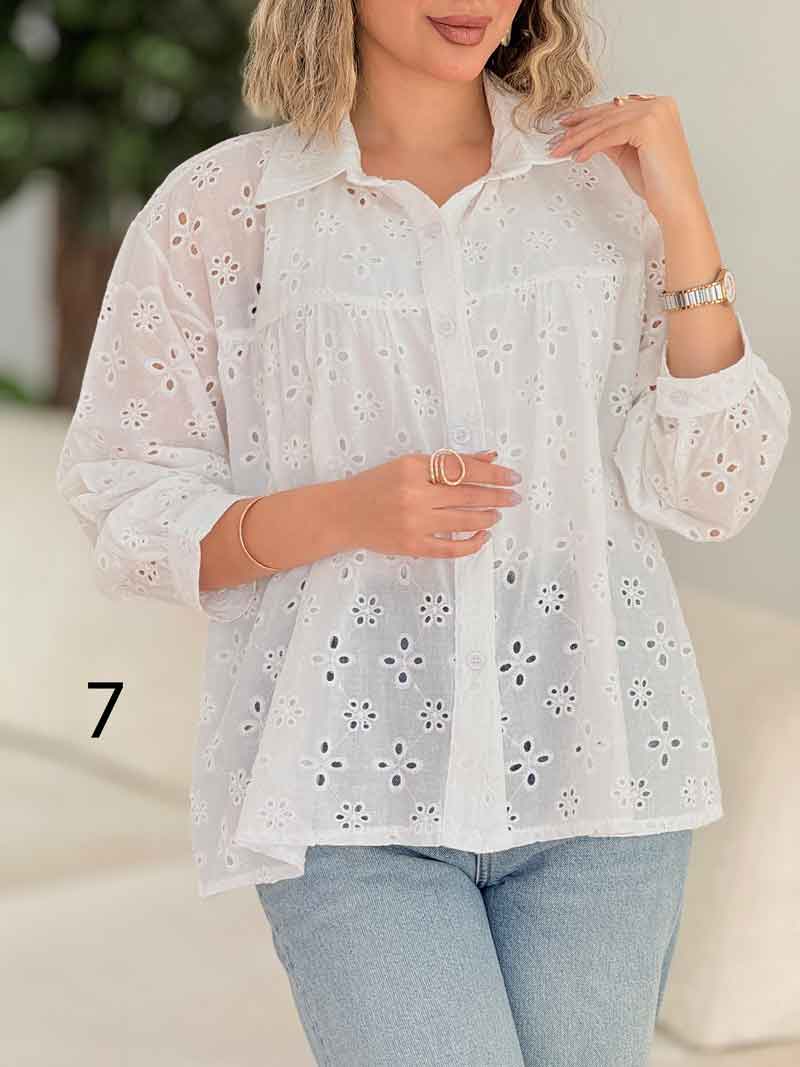 شومیز طرح دار فرانک کد 7782 شومیز طرح دار فرانک کد 7782