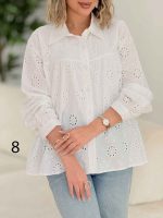 شومیز طرح دار فرانک کد 7782 - تصویر 6