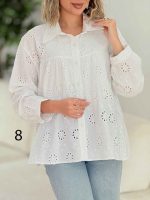 شومیز طرح دار فرانک کد 7782 - تصویر 13