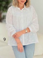 شومیز طرح دار فرانک کد 7782 - تصویر 8