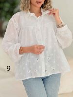 شومیز طرح دار فرانک کد 7782 - تصویر 20