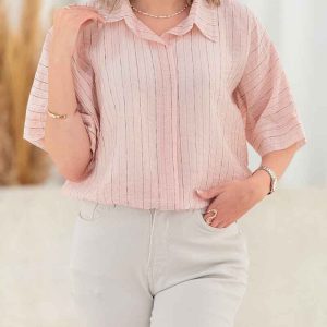 شومیز کراپ پایین بند شاین کد 7683