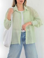 شومیز شاین دار MIU کد 7685