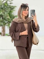 کت تک دکمه جیب نما کد 7799 - تصویر 13