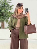 مانتو پشت پیله پاپیون دار کد 7805 - تصویر 17